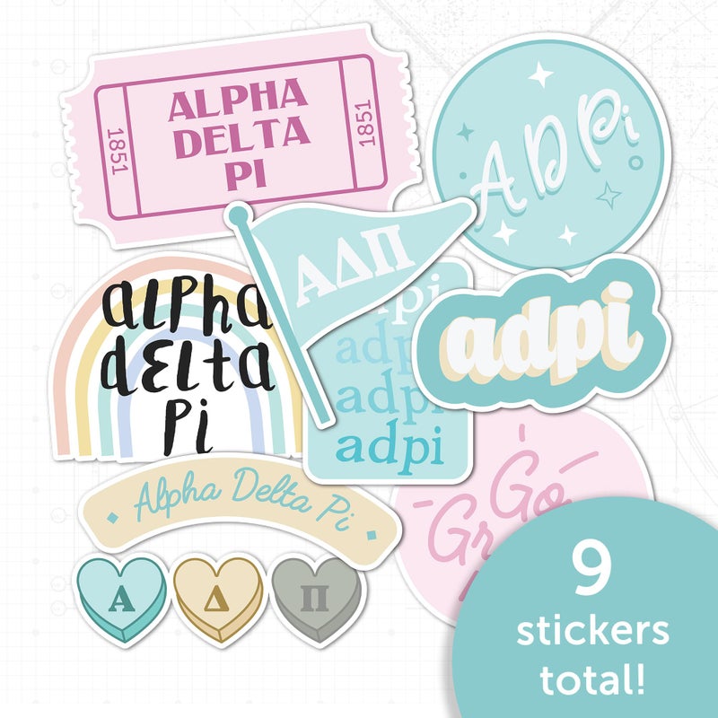 Desert Cactus Alpha Delta Pi Sticker Decal Laptop Water Bottle Car Sheet (Cute Sheet) - Image 5